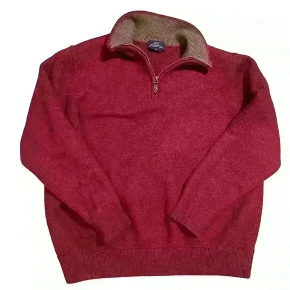 Brooks Brothers 346 Boys Size XXL (16) Wool 1/4 Zip Sweater Luxury Preppy Heavy - Picture 1 of 3